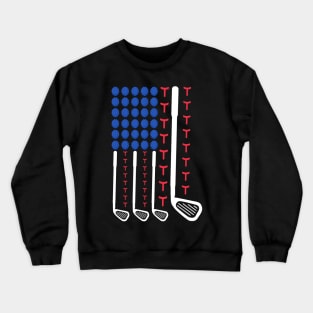 American flag golfing Crewneck Sweatshirt